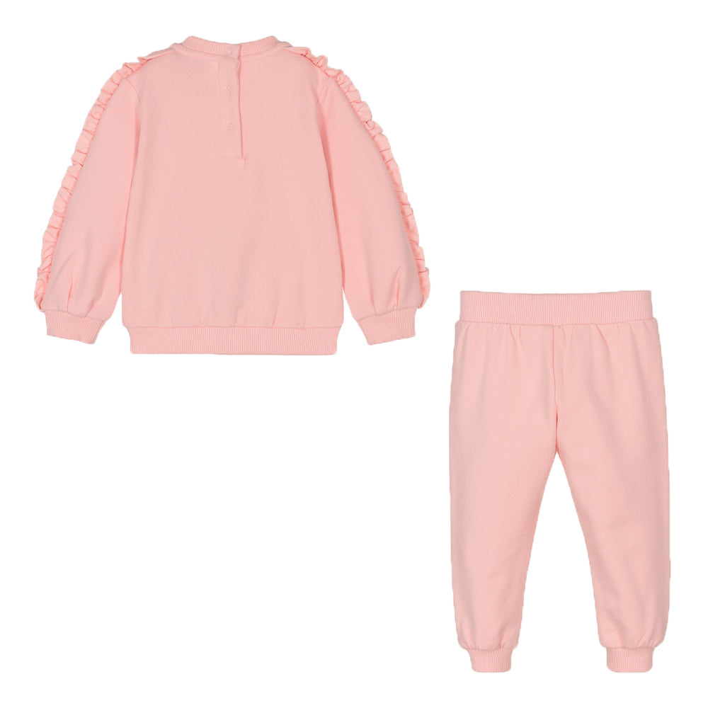 Moschino Baby Girls Bear Tracksuit Pink 9M