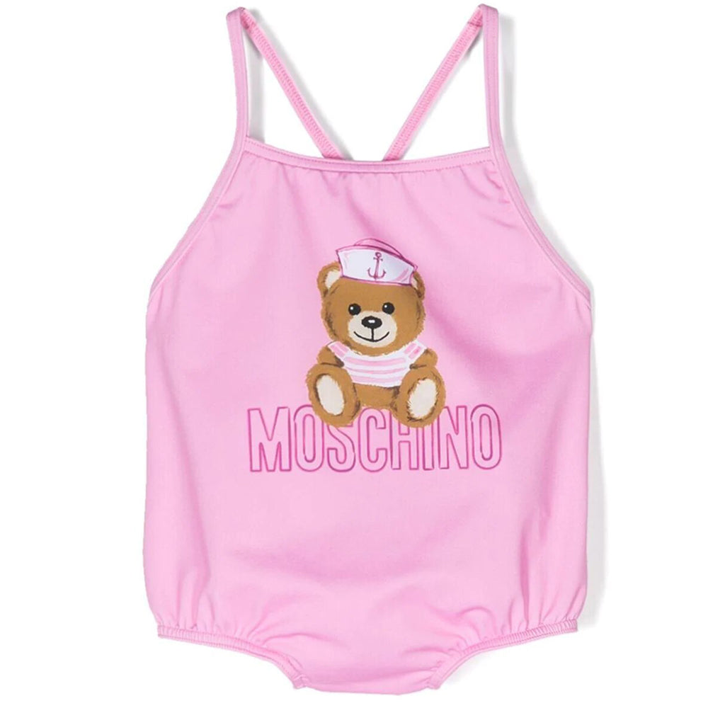 Moschino Baby Girls Swimsuit Pink 18/24 Bonbon