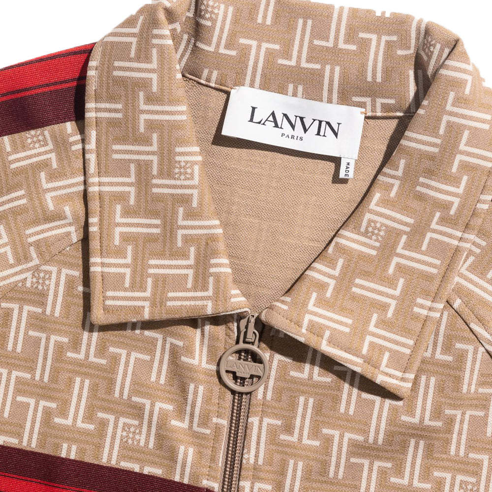 Lanvin Men's Sweater Zip Top Beige L