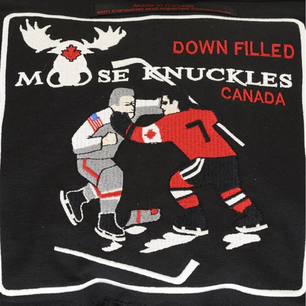 Moose Knuckles Mens Ballistic Bomber Jacket Black L