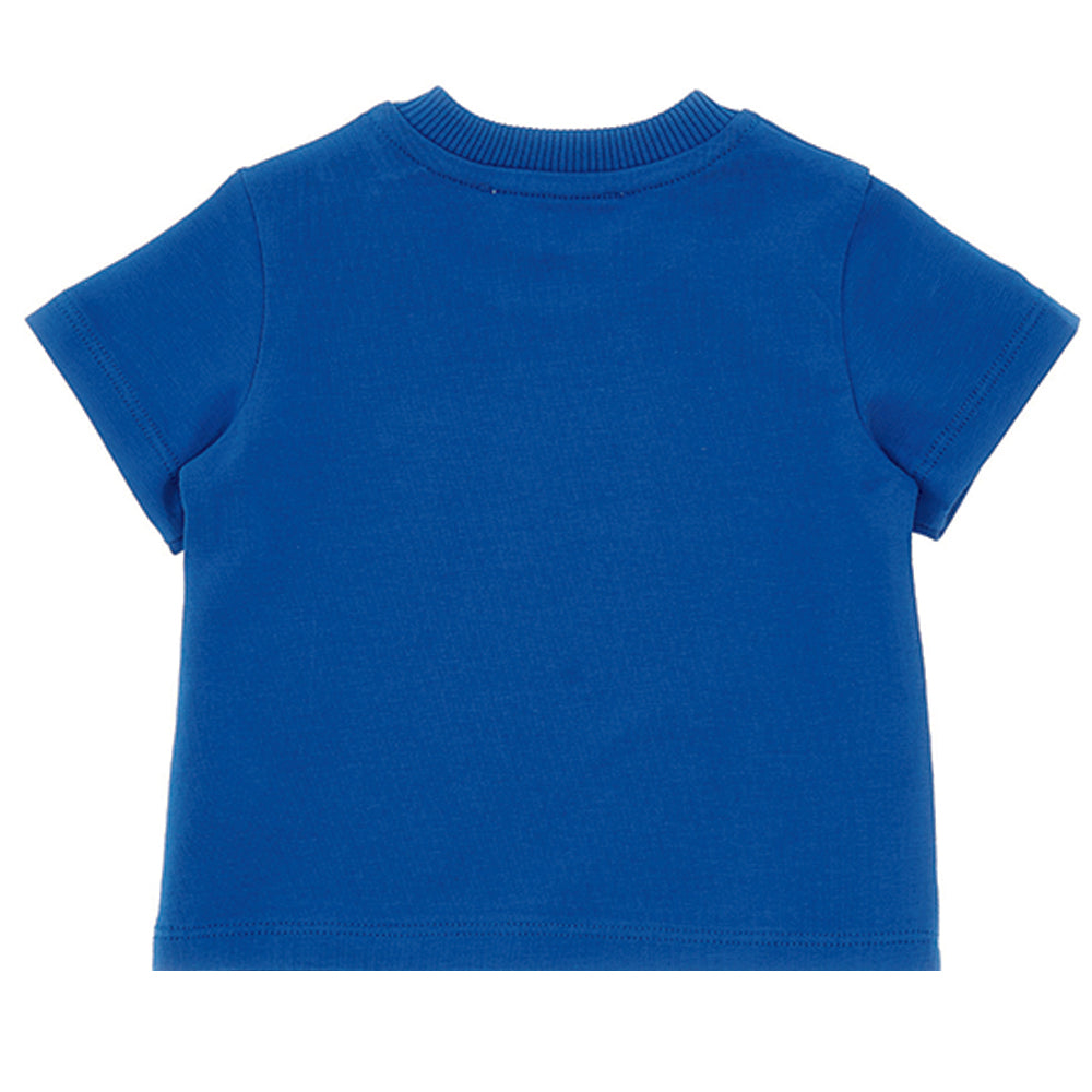 Moschino Baby Boys Football Print T-shirt Blue 9/12 Skydiver