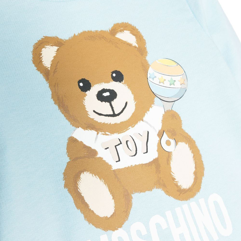 Moschino Baby Boys Teddy Print Babygrow Blue 3/6m SKY