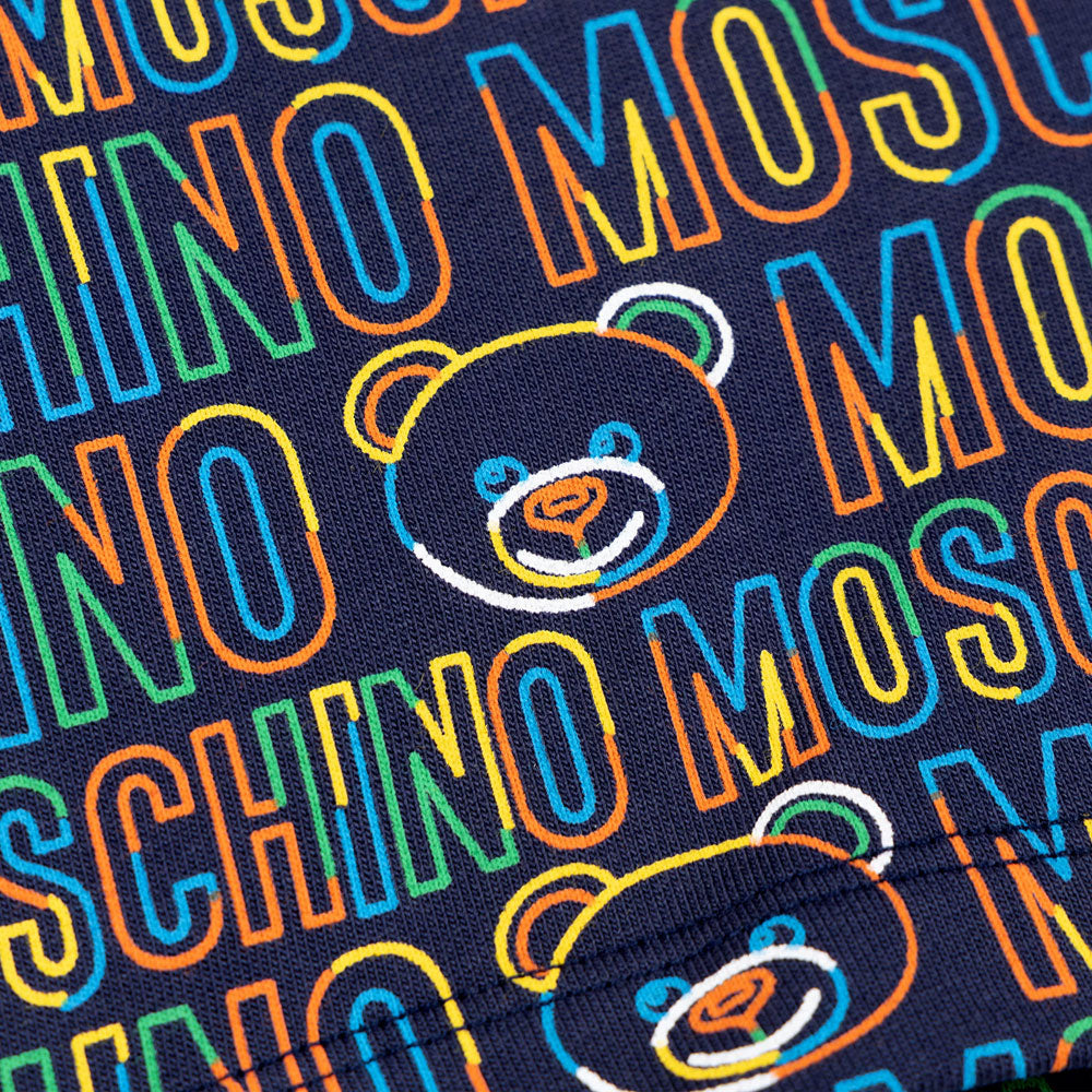 Moschino Baby Boys Repeat Logo Shorts Navy 12/18m