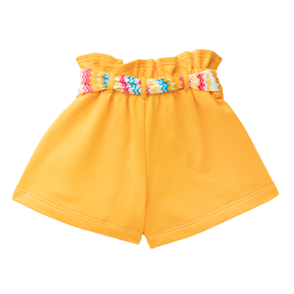 Missoni Girls Draped Casual Shorts Mustard Yellow 6Y