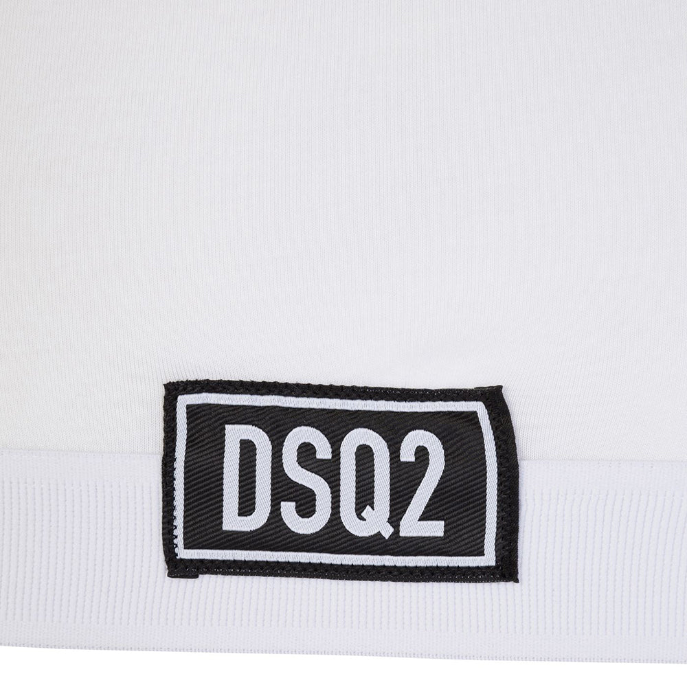 Dsquared2 Men's Cuff Logo T-shirt White L