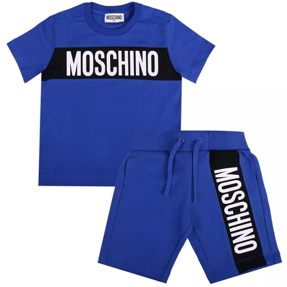 Moschino Boys T-shirt And Shorts Set Blue 10Y - 2024 ❤️ CooperativaShop ✓