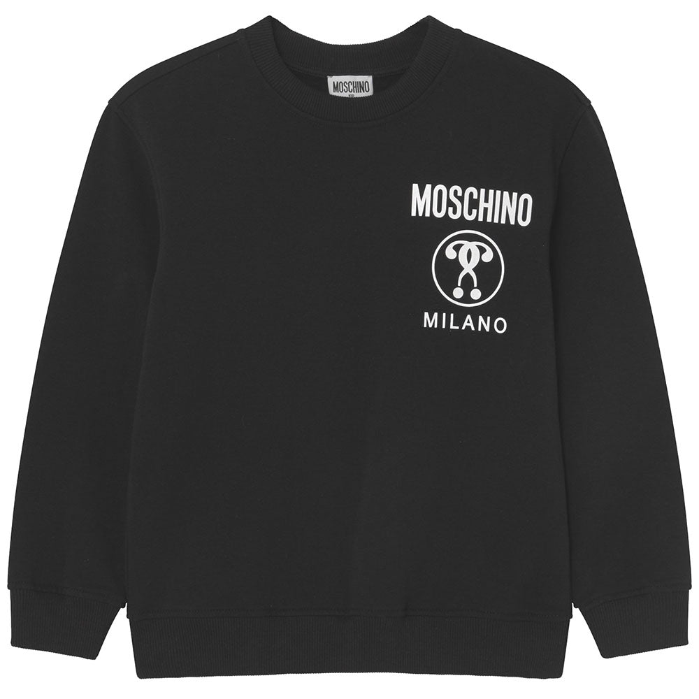 Moschino Boys Milano Logo Sweatshirt Black - 8Y Black