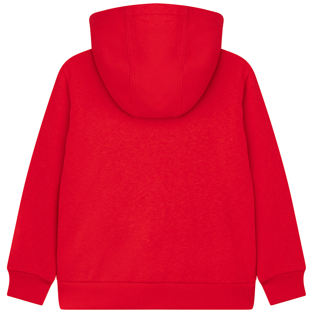 Lanvin Girls Sparkle Embroidered Hoodie Red 8Y