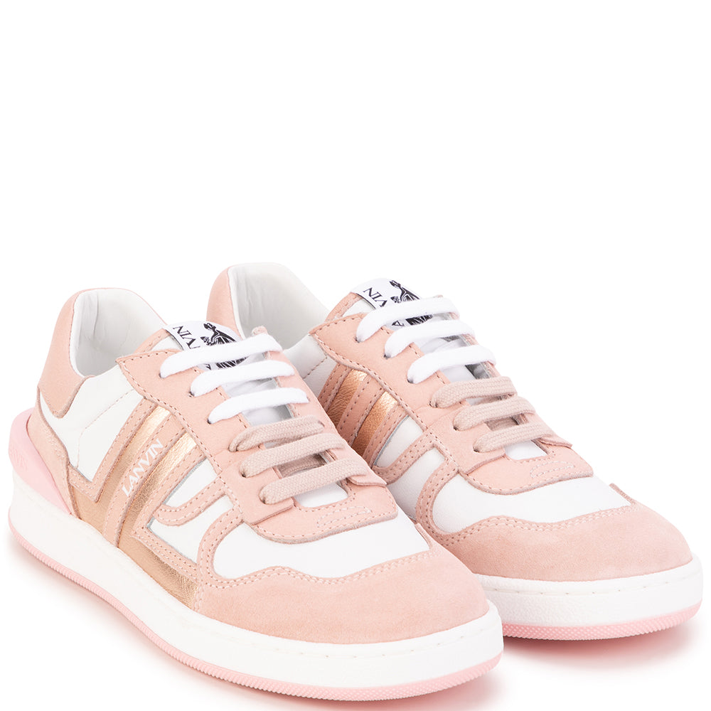 lanvin girls basket sneakers pink eu35