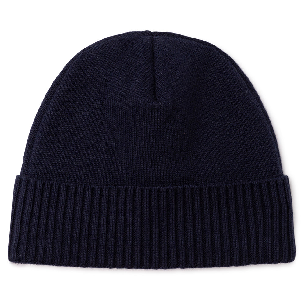 Lanvin Boys Logo Wool Hat Navy 58 Cm