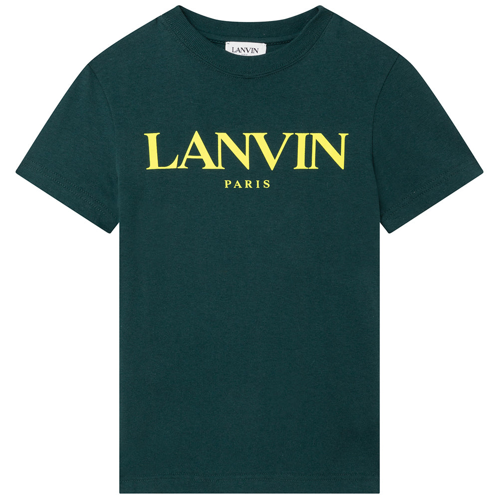 Lanvin Boys Logo T-Shirt Green - 4Y Green