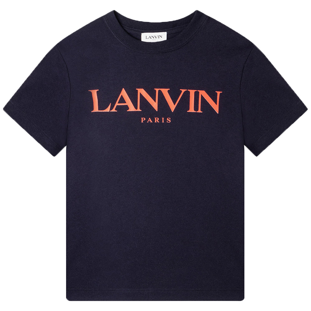 Lanvin Boys Logo T-shirt Navy 10Y