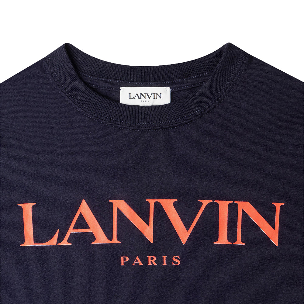 Lanvin Boys Logo T-shirt Navy 12Y