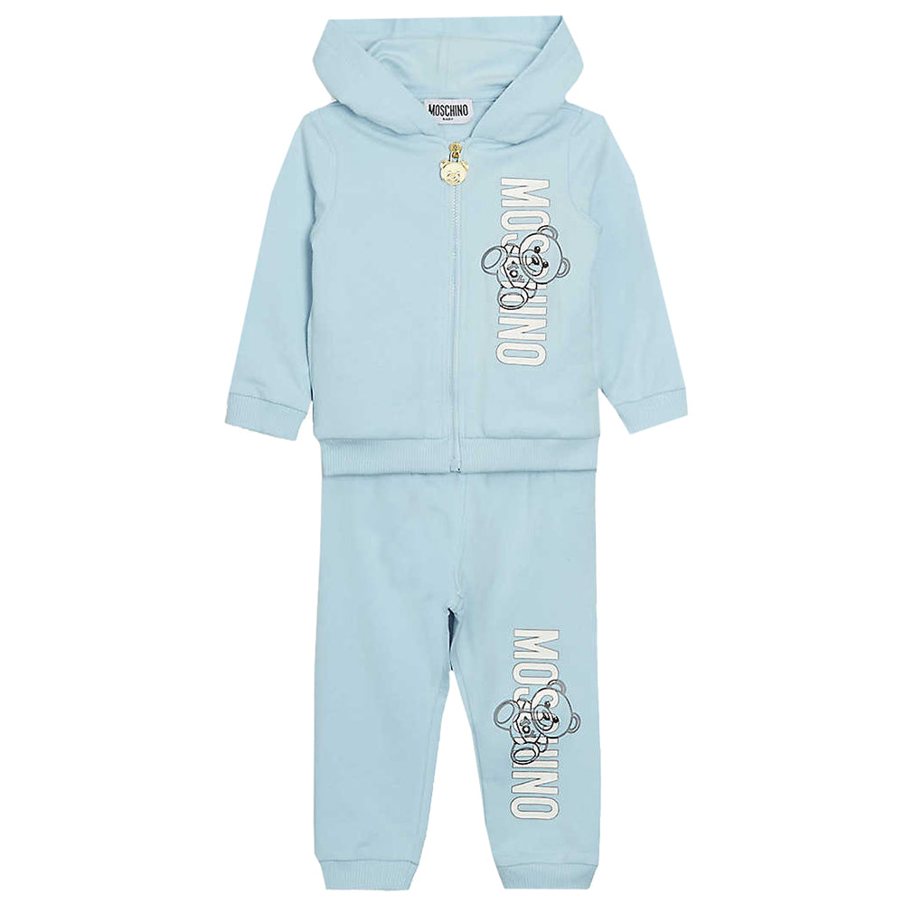 Moschino Baby Boys Logo Bear Tracksuit Blue - 6M Blue