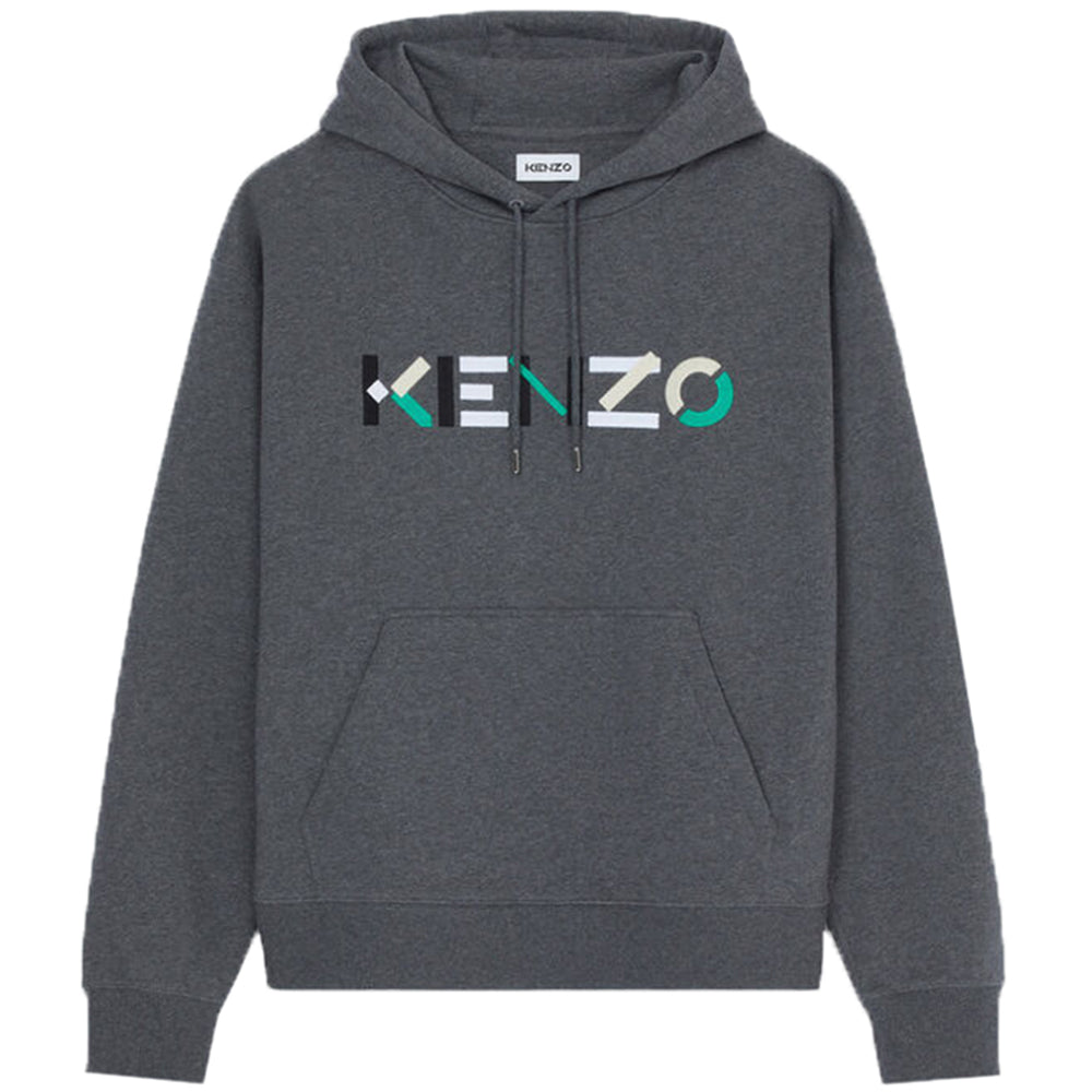 Kenzo Mens Logo Hoodie Grey S GREY 2024 CooperativaShop