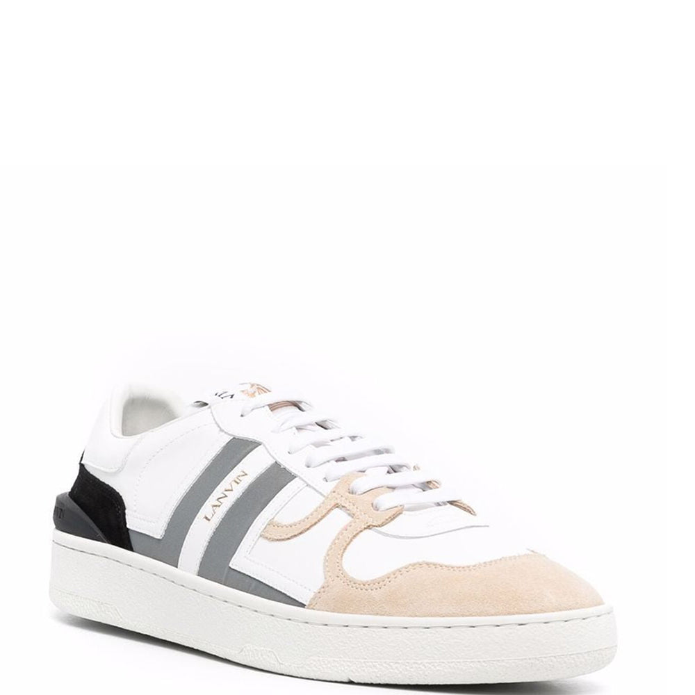 Lanvin - Mens Low Clay Sneakers White — Maison Threads