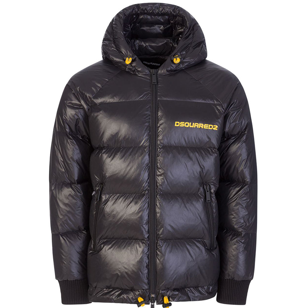 Dsquared2 Black Hooded Down Jacket