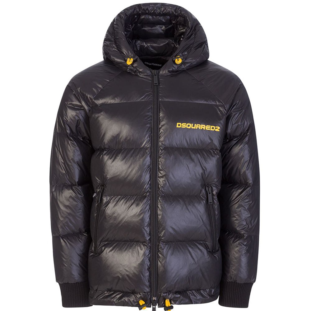 Dsquared2 Mens Crest Puffer Jacket Black - L - 2024