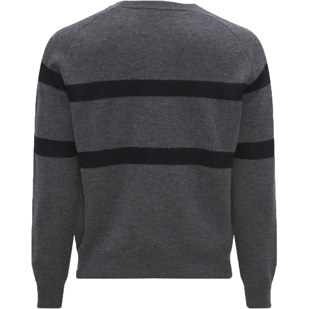 Dsquared2 Mens Twin Line Knitted Jumper Grey L