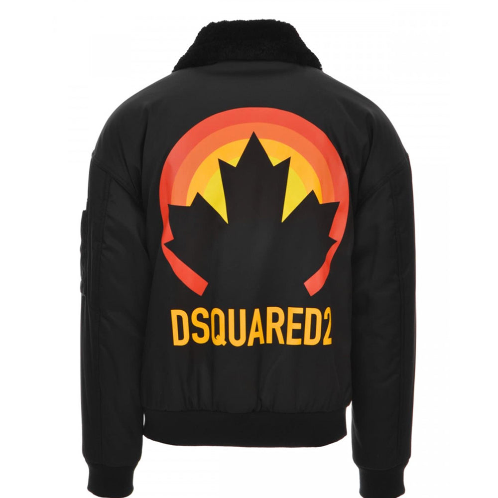 Dsquared2 Mens Cyprus Bomber Jacket Black M