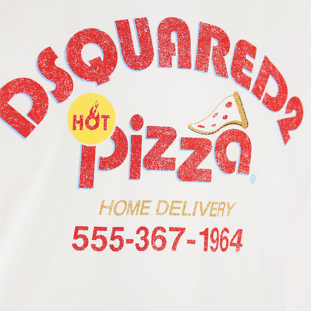 Dsquared2 Mens Pizza T-shirt White S