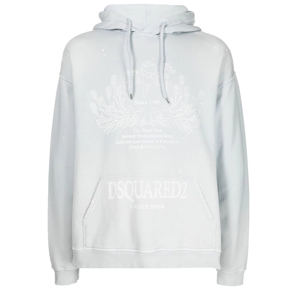 Dsquared2 Mens Beer Logo Hoodie Grey L