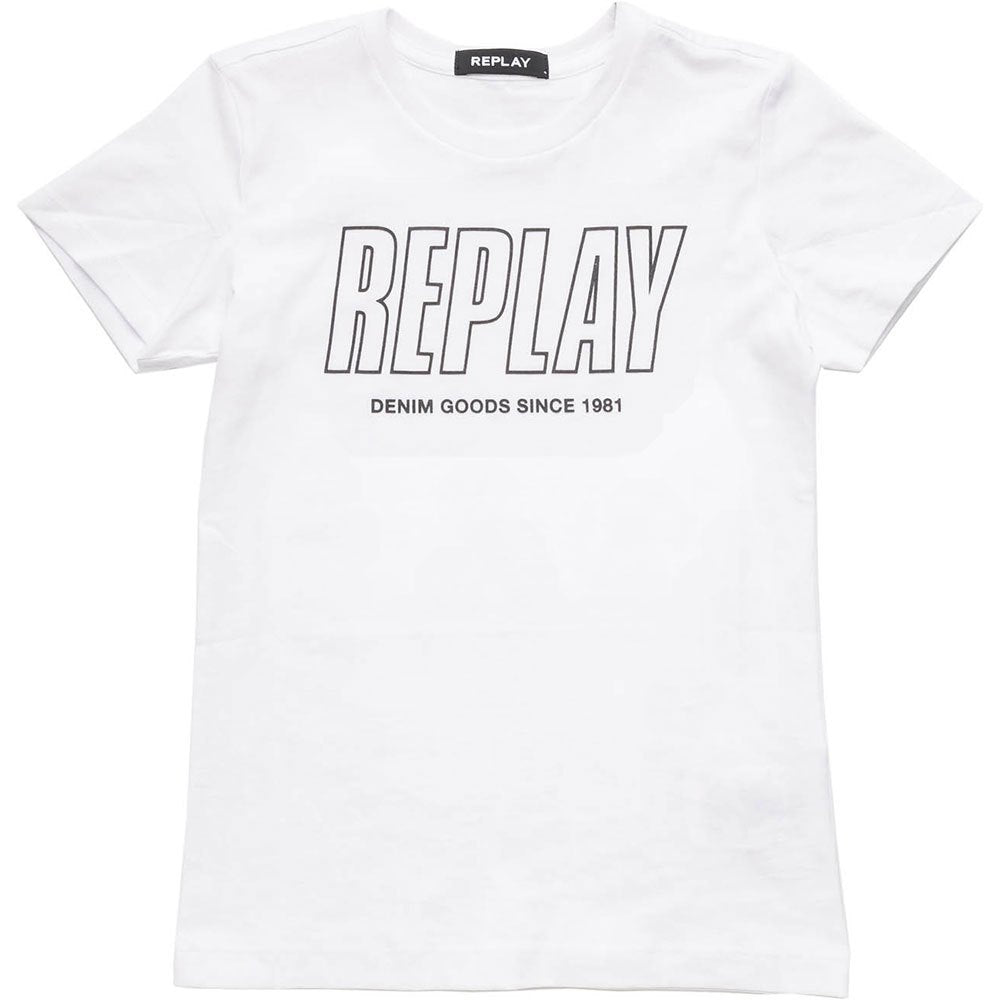 Replay Boys CooperativaShop T-shirt 2024 ❤️ White Logo - 14Y - ✓ WHITE