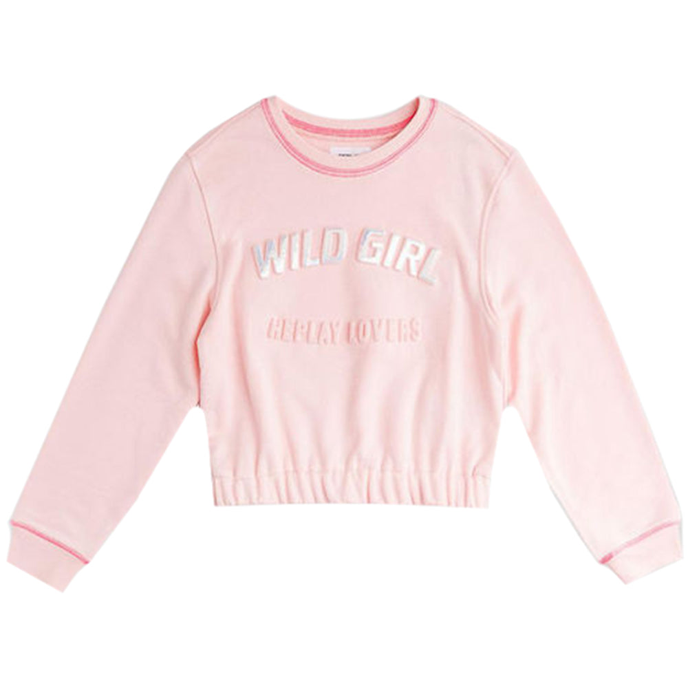 Replay Girls Wild Girl Logo Sweater Pink 6Y
