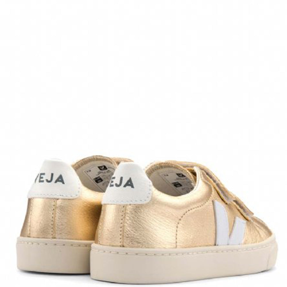 Veja Girls Explar Chromefree Leather Sneakers Gold EU 33