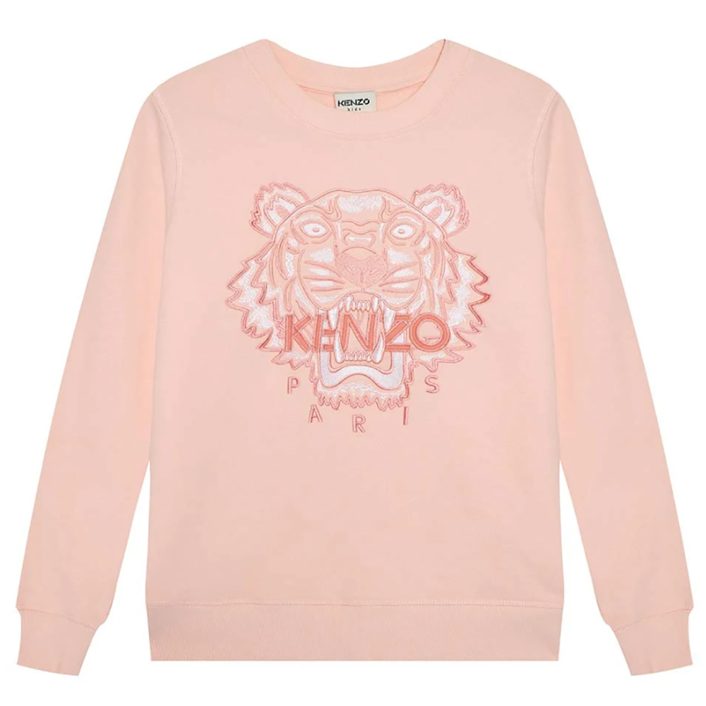 Kenzo Girls Pink Tiger Sweater Pink - 6Y PINK