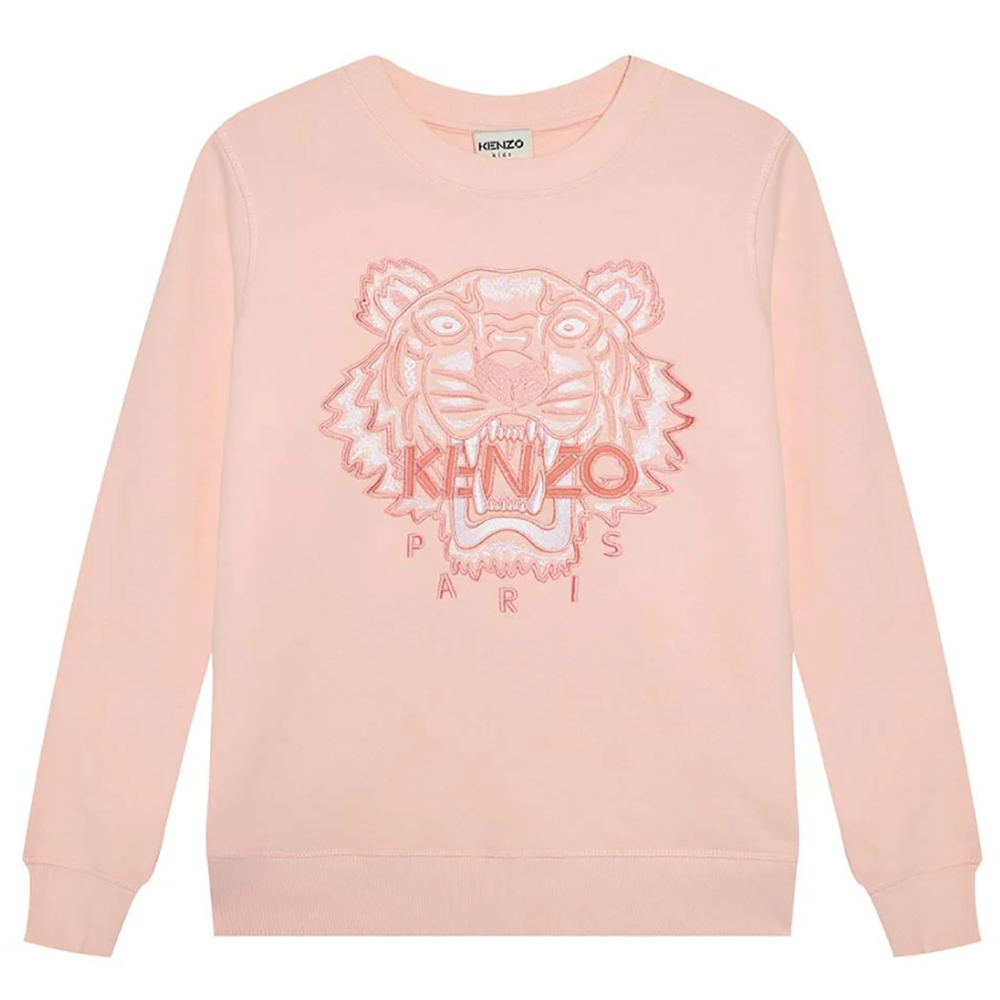 Oxide Samenpersen Bij elkaar passen Kenzo Girls Pink Tiger Sweater Pink — Maison Threads