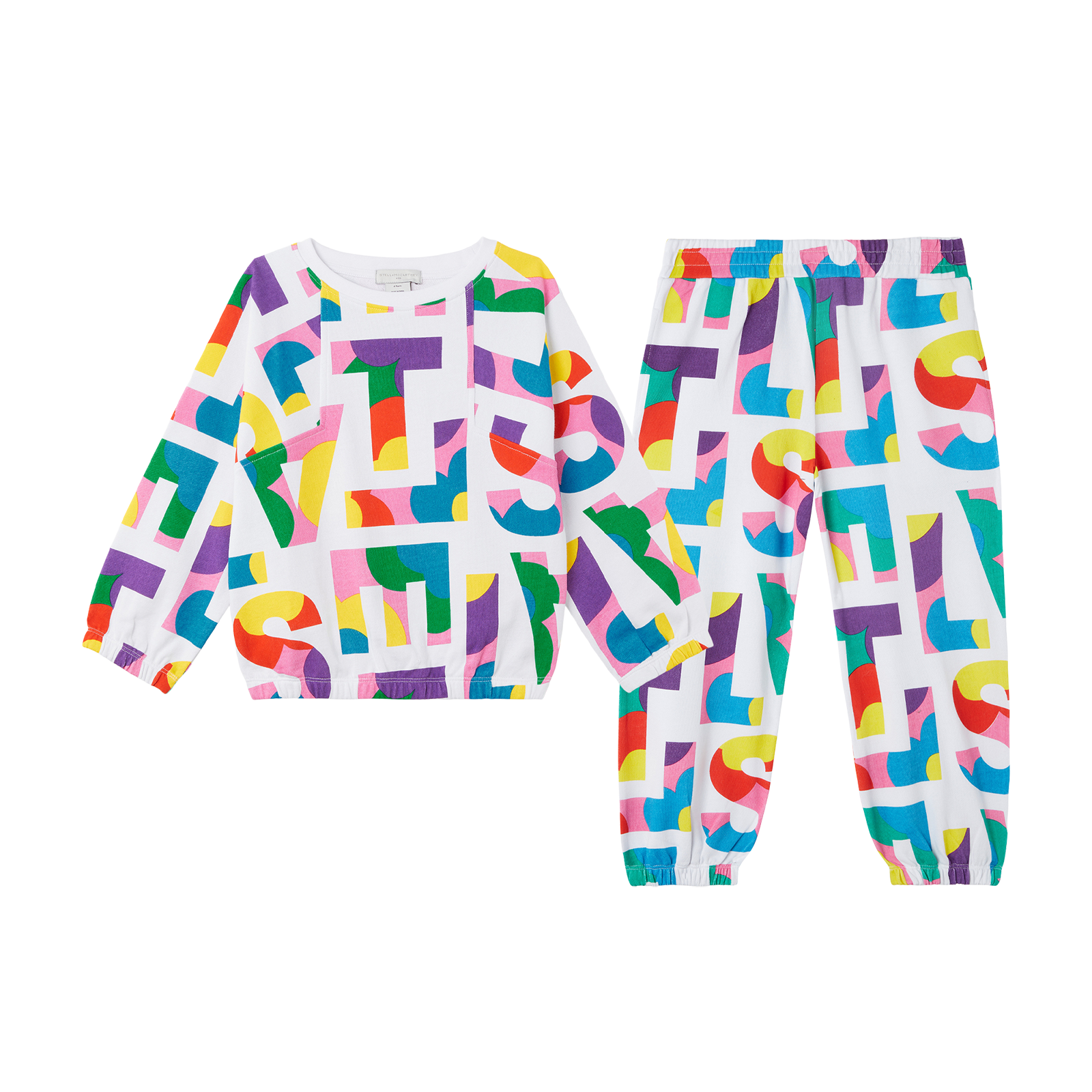 Fleece Tracksuit 10 White/colourful