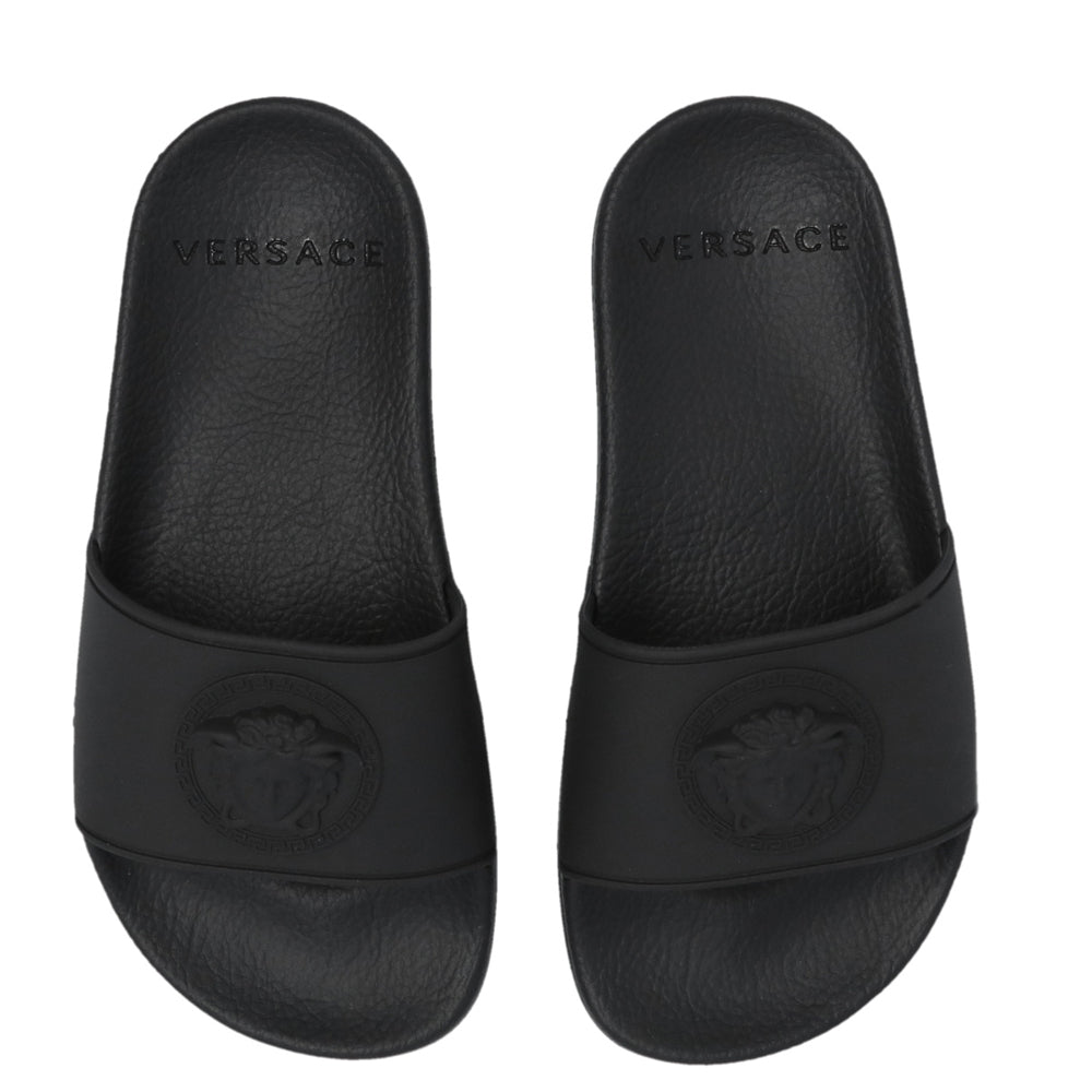 Versace Unisex Medusa Head Slider Black 34