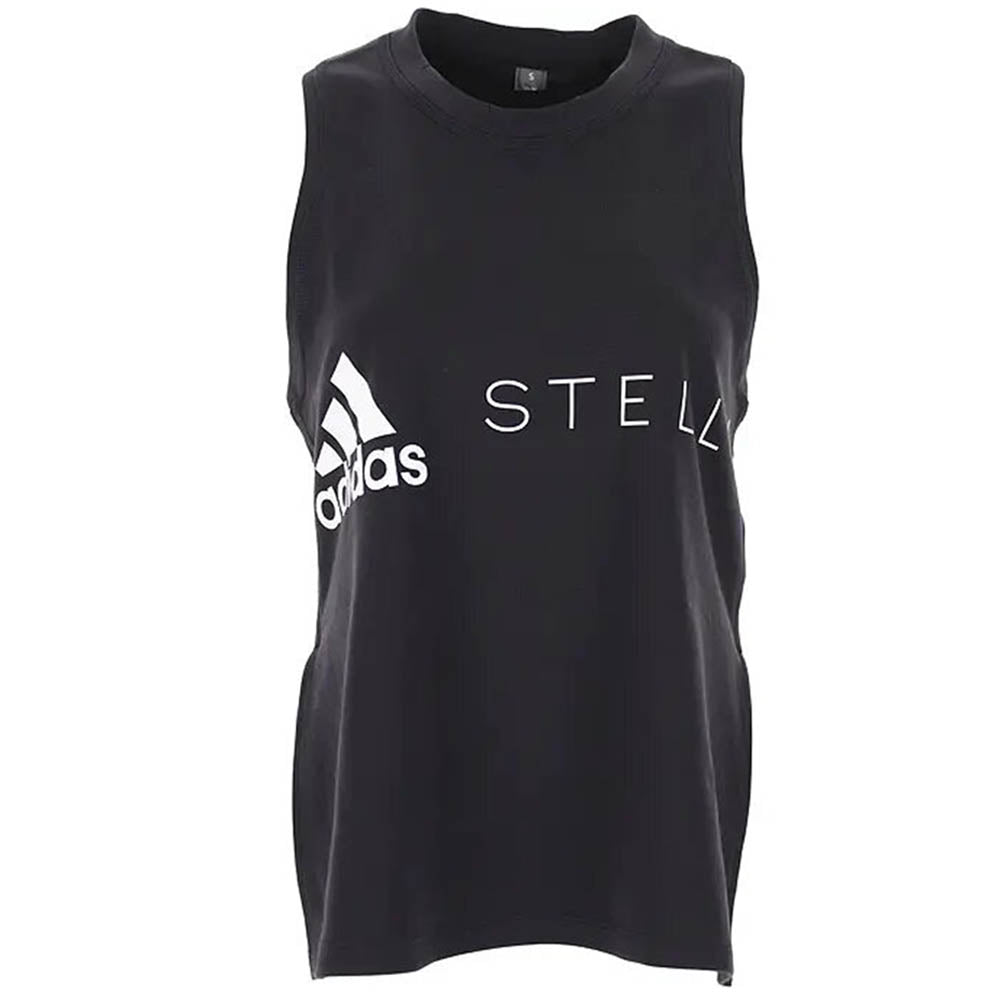 Adidas By Stella Mccartney Womens Logo Tank Top Black L