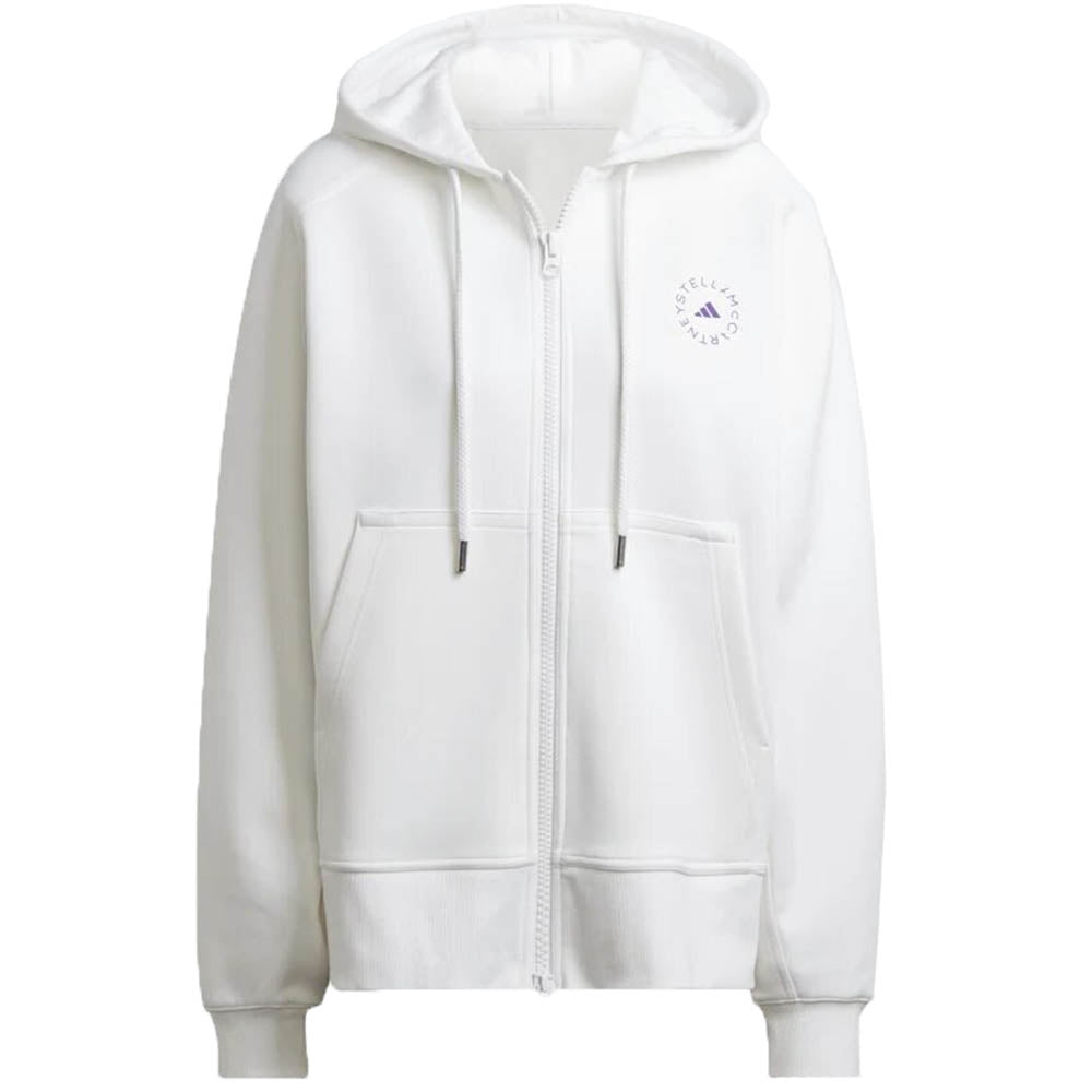 Adidas By Stella Mccartney Womens Logo Zip Hoodie White S