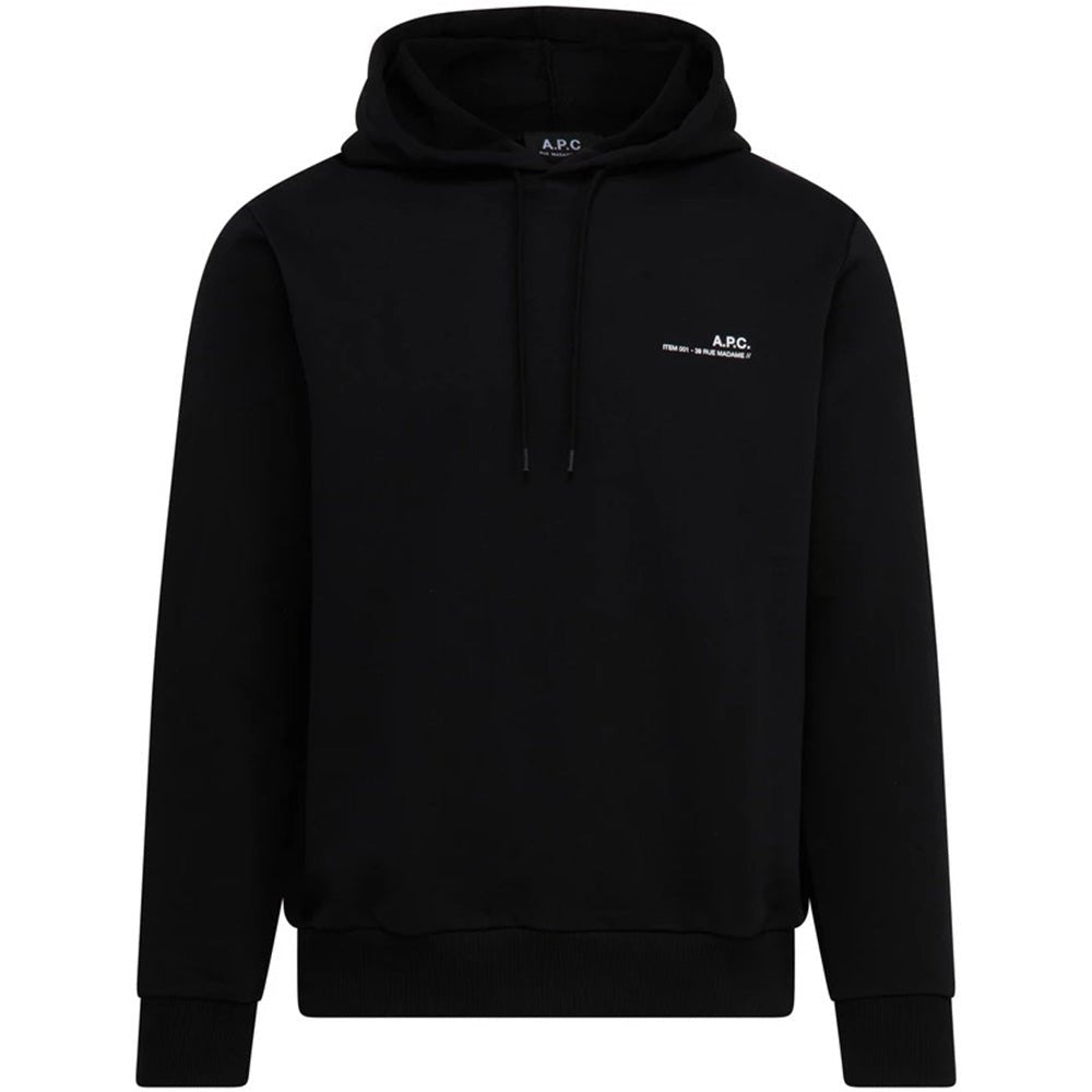 A.p.c Mens Item Logo Hoodie Black XXL