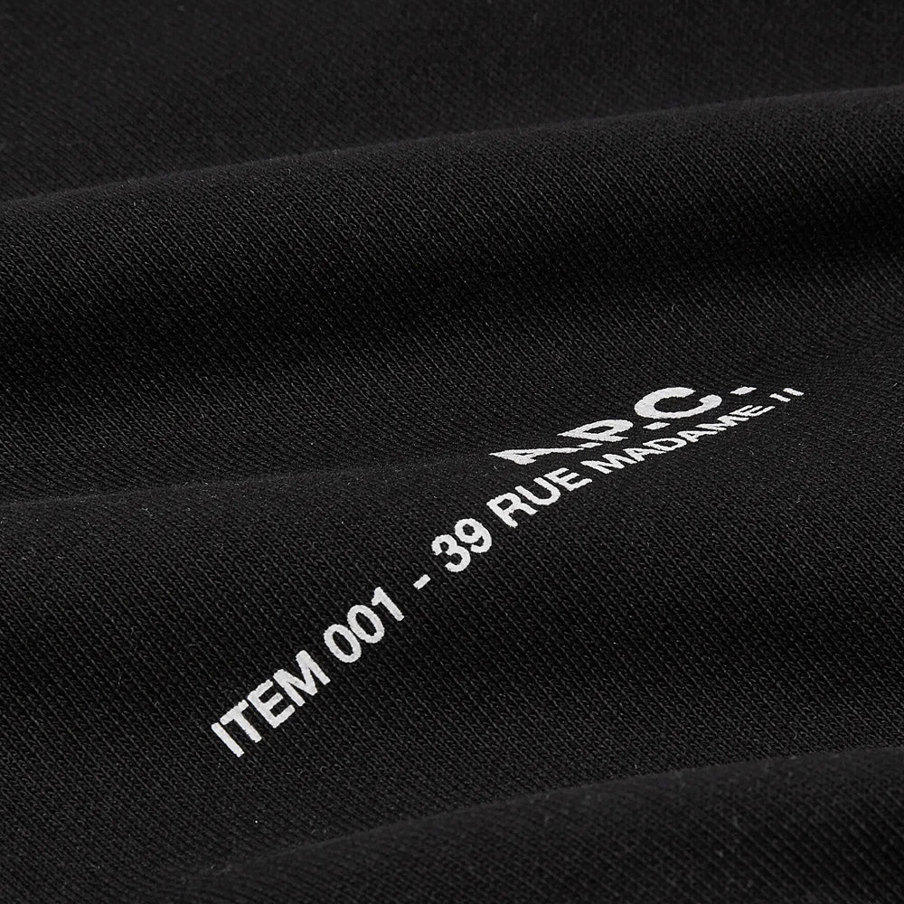 A.P.C Men's Item Logo Sweater Black XL