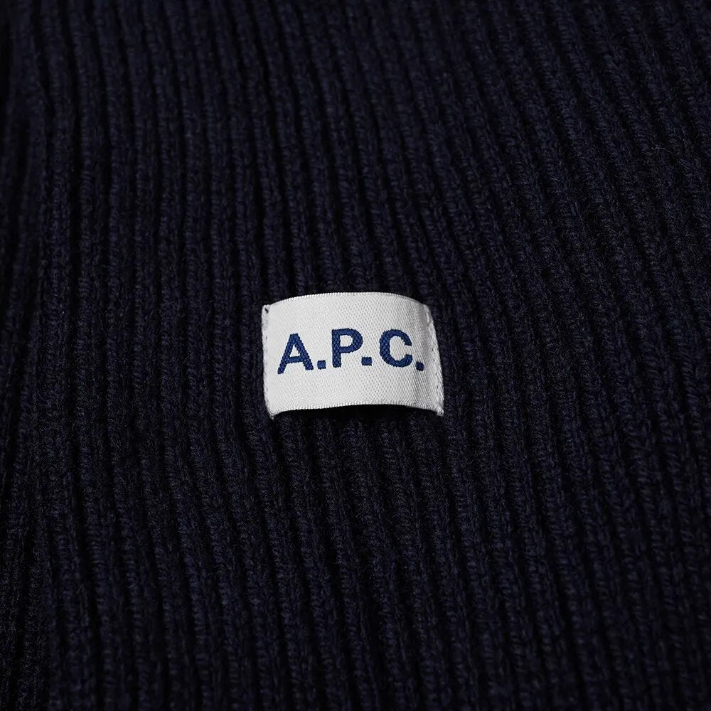 A.P.C Men's Logo Knitwear Navy XL