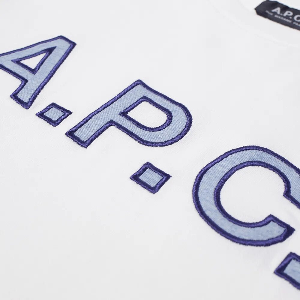 A.P.C Men's Logo T-shirt White S