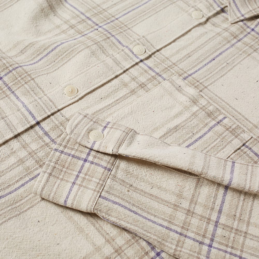 A.p.c Mens Trek Checked Shirt Beige S