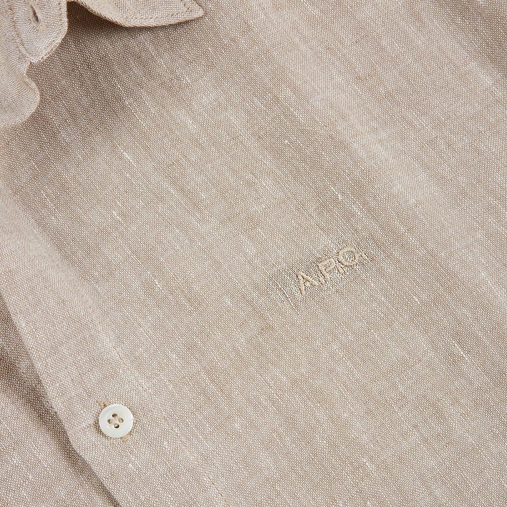 A.p.c Mens Vincent Logo Shirt Beige XL