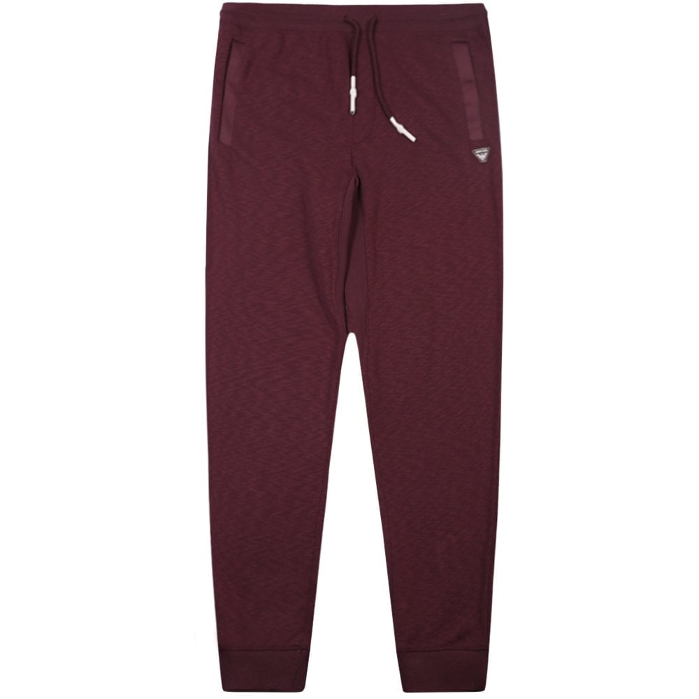 armani jeans logo classic fit joggers burgundy xl