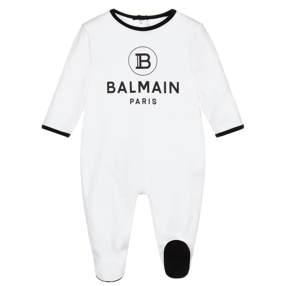 Balmain Babies 3 Piece Babygrow Set White 6M