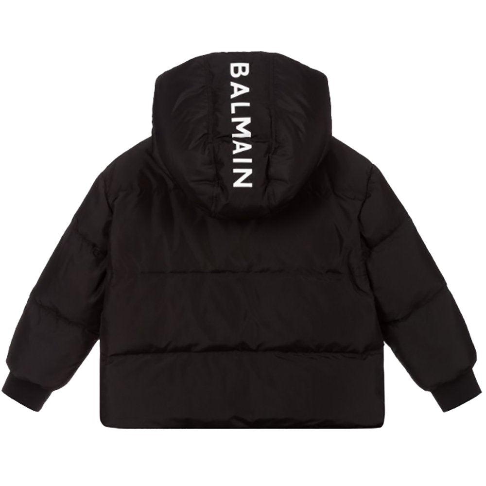 Balmain Baby Boys Logo Hooded Jacket Black 36M