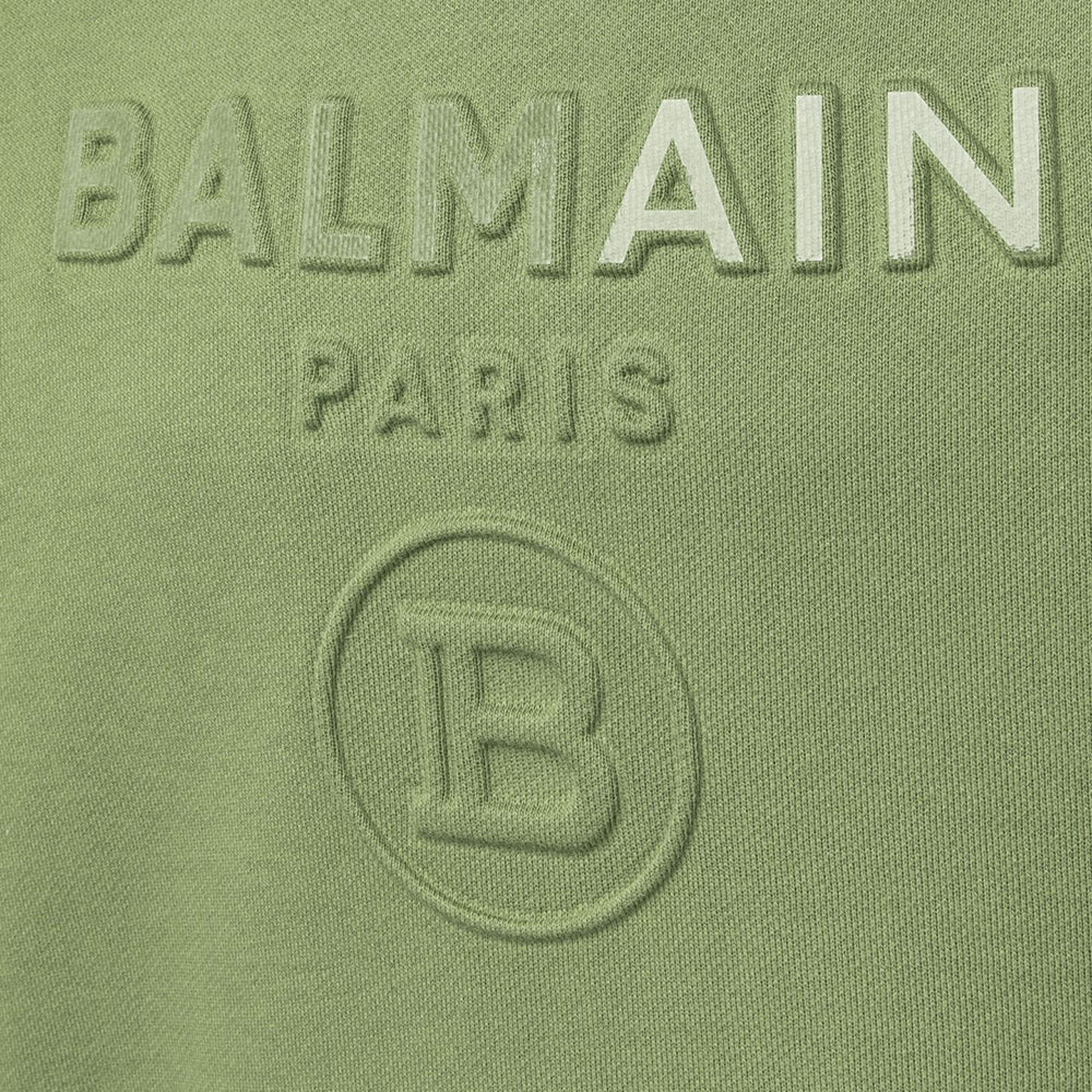 Balmain Boys Logo Sweatshirt Khaki 16Y