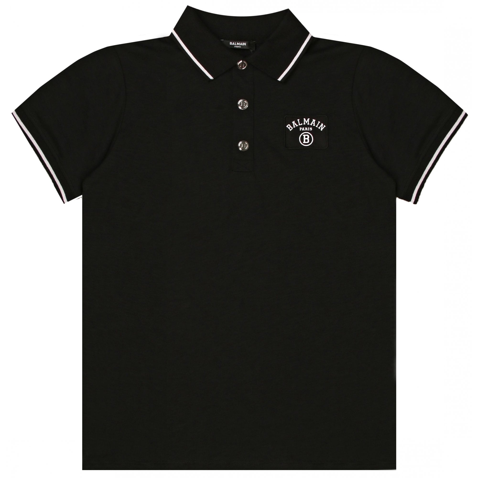 Balmain Boys Paris Logo Polo Black 8Y