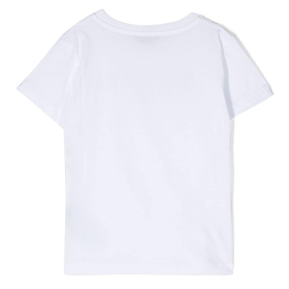 Balmain Girls Embroidered Logo T-shirt White 4Y