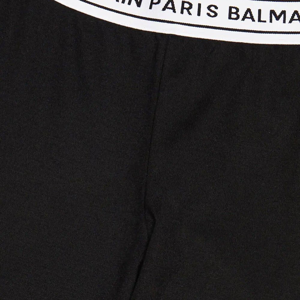 Balmain Girls Logo Panel Leggings Black 8Y