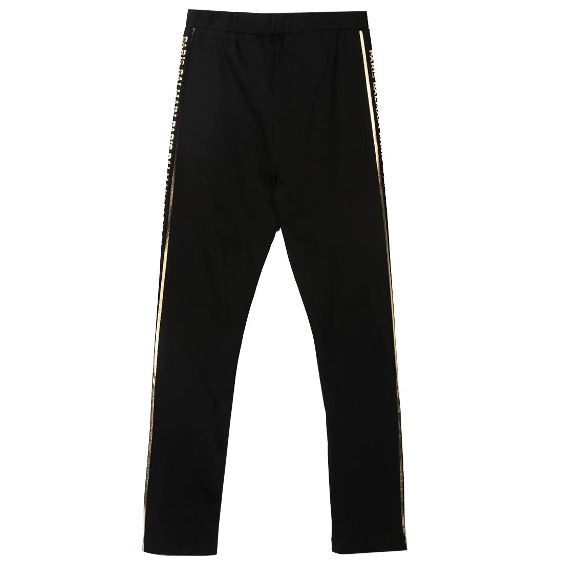 Balmain Girls Logo-stripe Cotton Joggers Black 14Y