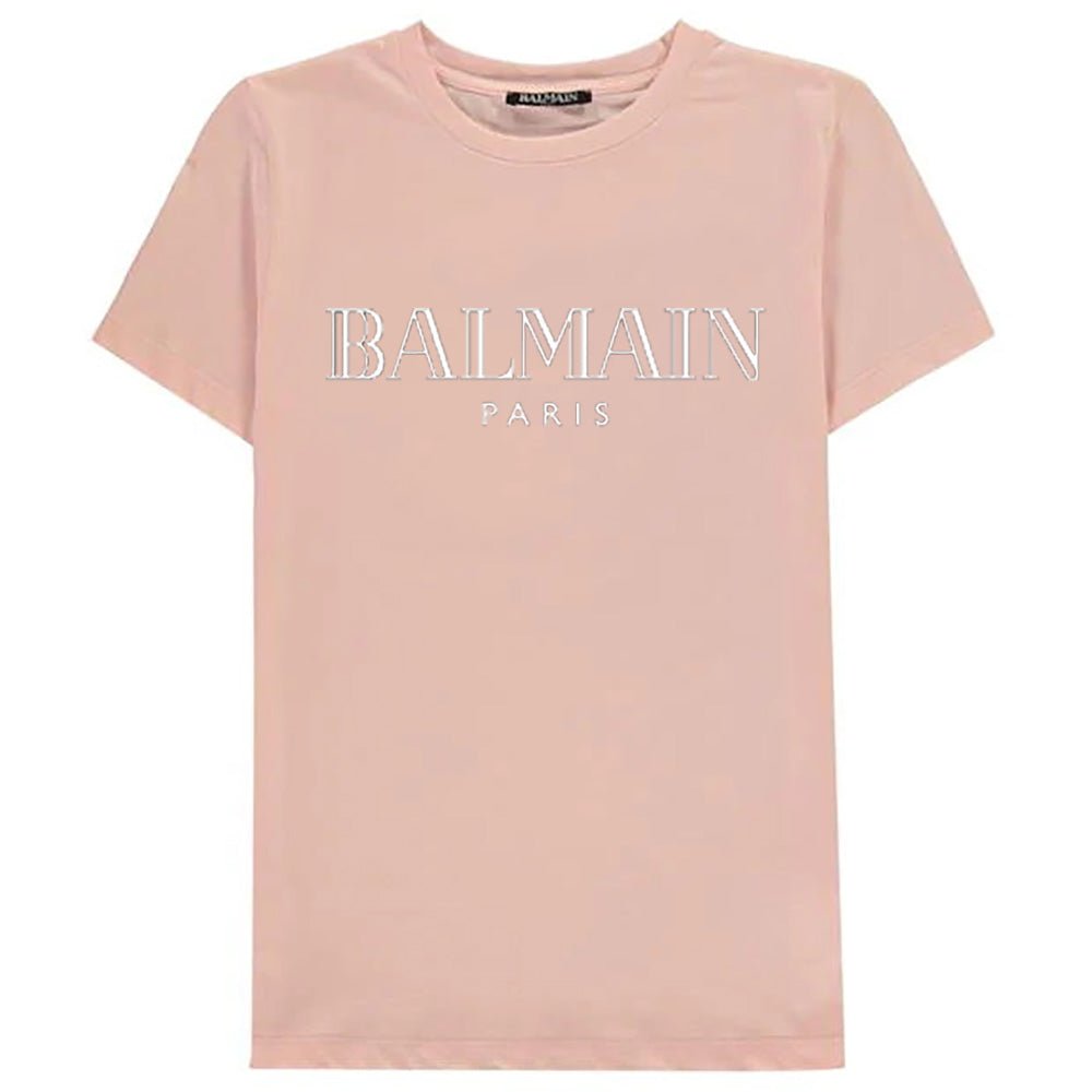 Balmain Girls Logo T-shirt Pink 12Y